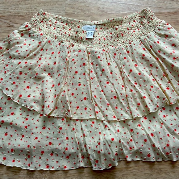 Pink flower skirt print - Picture 2 of 3